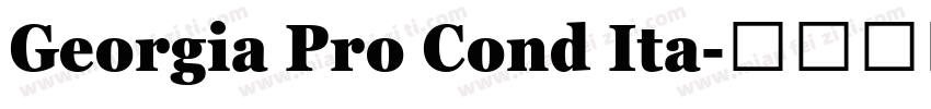 Georgia Pro Cond Ita字体转换